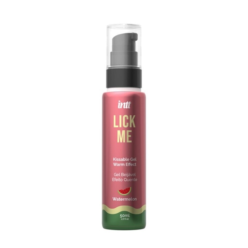 Съедобный гель со вкусом арбуза Intt Lick Me Watermelon и согревающим эффектом, 50 мл