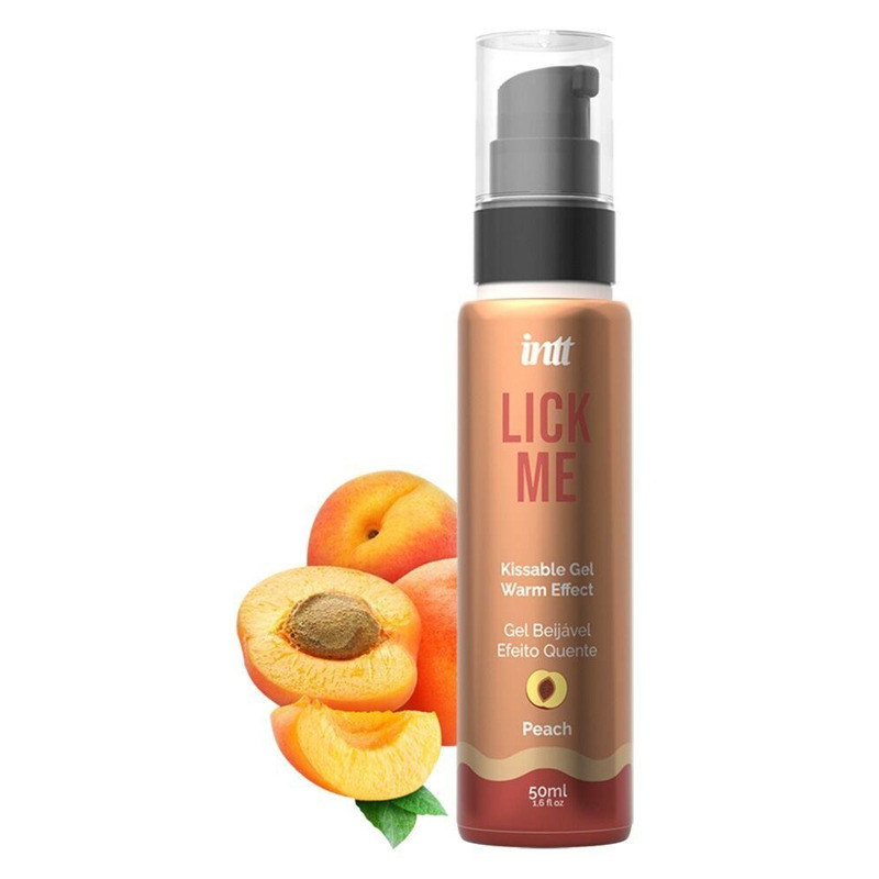 Съедобный гель со вкусом персика Intt Lick Me Peach и согревающим эффектом, 50 мл