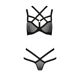 Комплект белья Passion Exclusive HAGAR SET S/M, black, стрэпы, трусики и лиф