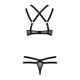 Комплект белья Passion Exclusive HAGAR SET S/M, black, стрэпы, трусики и лиф