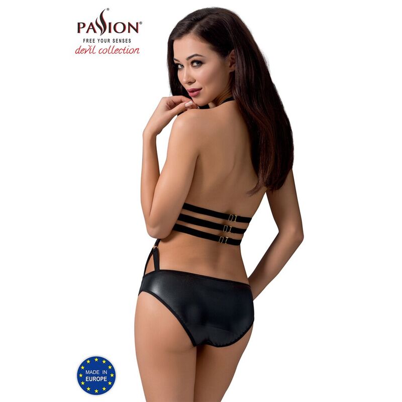 Боди монокини под латекс Passion Exclusive LAMIS BODY L/XL, black