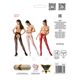 Колготки-бодистокинги с открытым доступом Passion S017 One Size, Red, имитация чулок и пояса