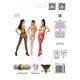 Сетчатые колготки-бодистокинги Passion S019 One Size, White, имитация трусиков, открытый доступ