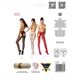 Сексуальные колготки-бодистокинги Passion S022 One Size, White, имитация чулок и пояса с гартерами