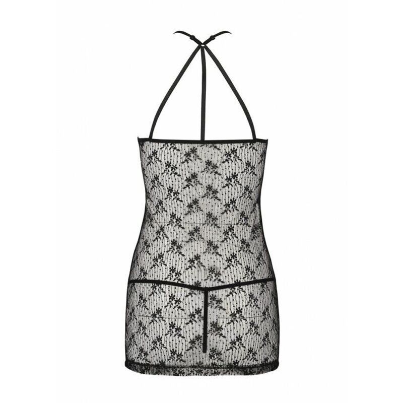 Полупрозрачная сорочка Passion AZALIA CHEMISE S/M, black