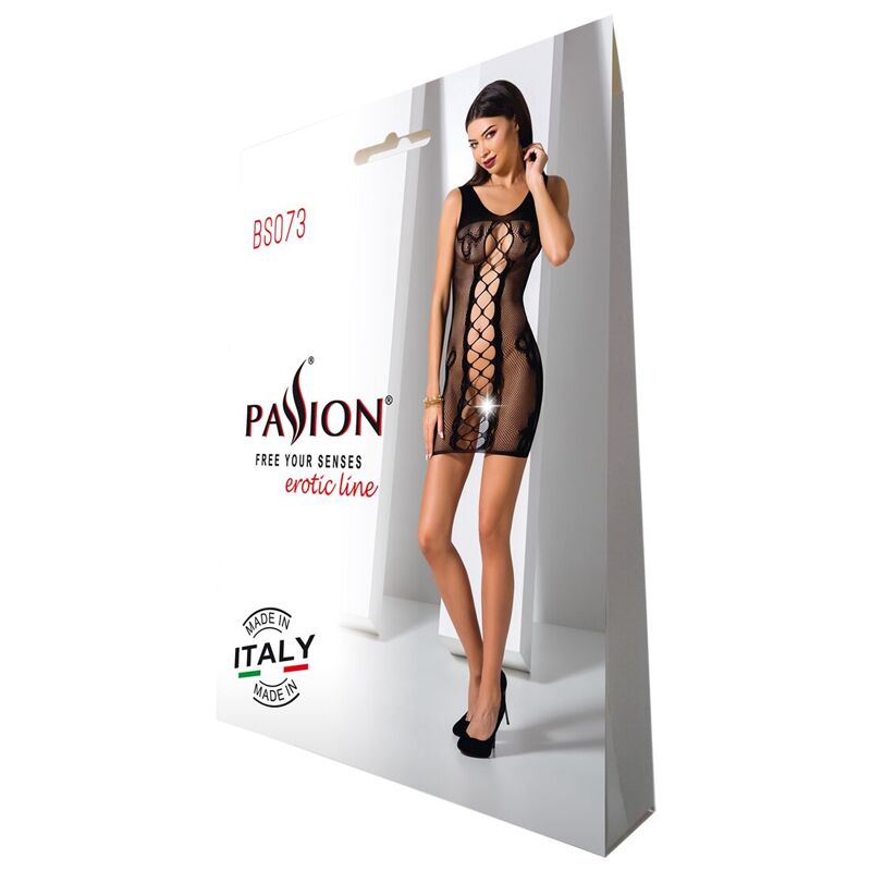 Откровенное платье-сетка Passion BS073 black