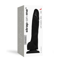 Реалистичный фаллоимитатор Strap-On-Me SOFT REALISTIC DILDO Black - Size L