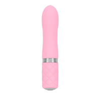 Роскошный вибратор PILLOW TALK - Flirty Pink с кристаллом Сваровски, гибкая головка