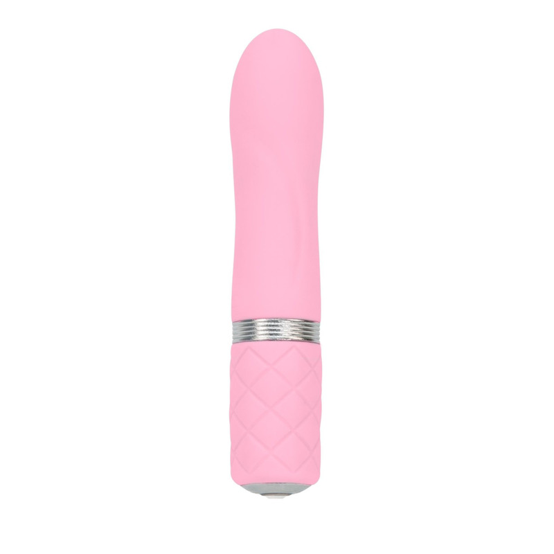 Роскошный вибратор PILLOW TALK - Flirty Pink с кристаллом Сваровски, гибкая головка