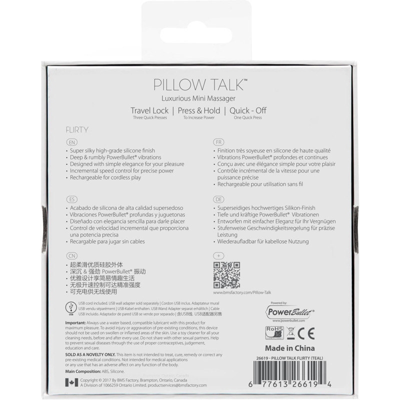 Роскошный вибратор PILLOW TALK - Flirty Pink с кристаллом Сваровски, гибкая головка