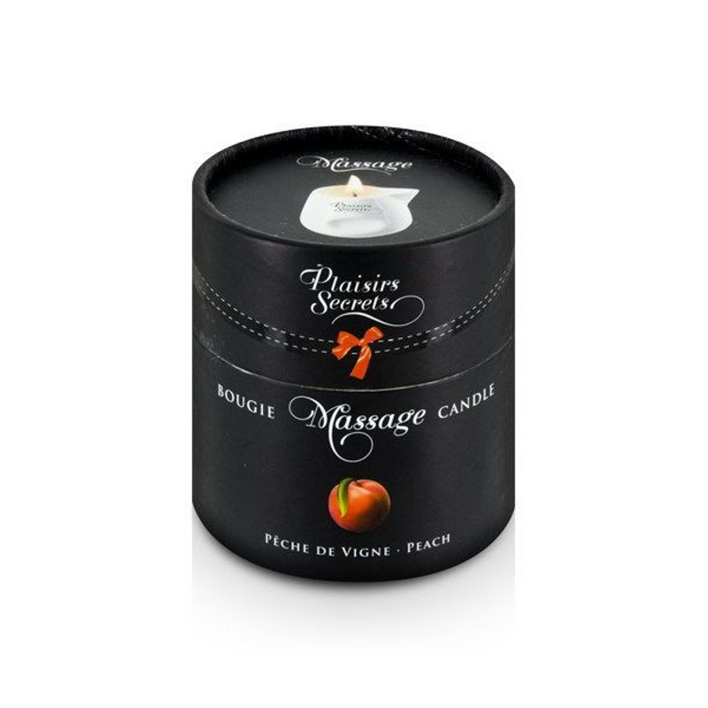 Массажная свеча Plaisirs Secrets Peach (80 мл) подарочная упаковка, керамический сосуд