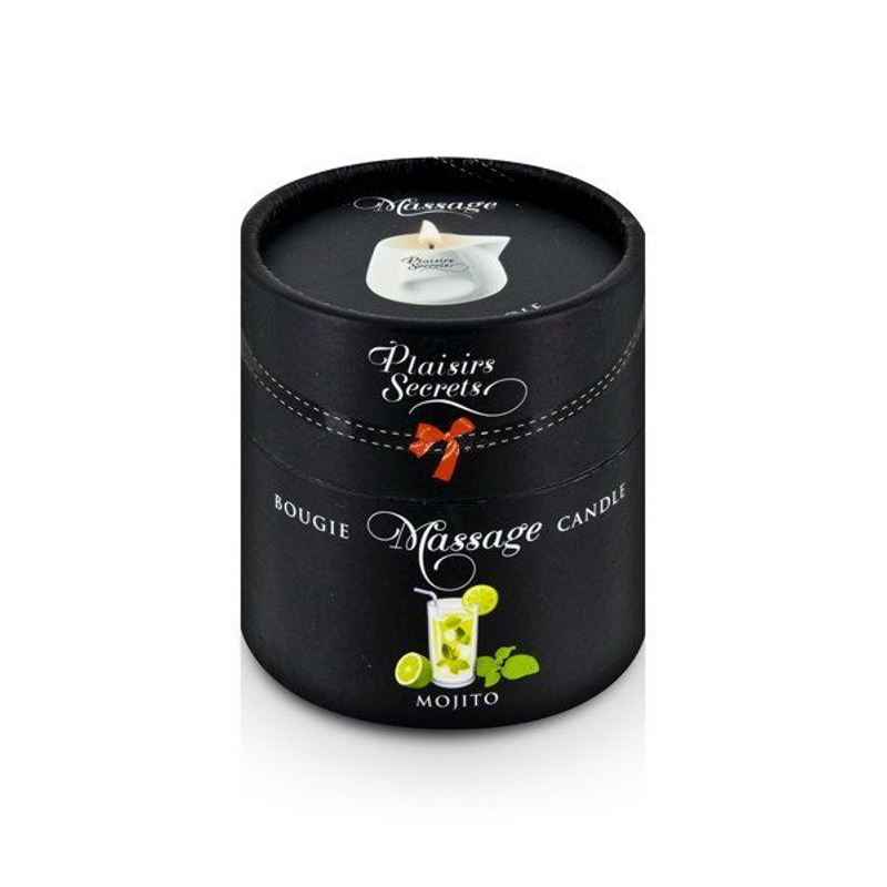 Массажная свеча Plaisirs Secrets Mojito (80 мл) подарочная упаковка, керамический сосуд