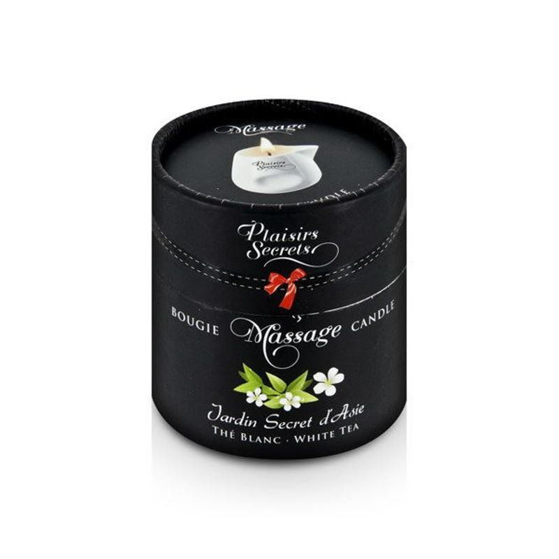Масажна свічка з ароматом зеленого чаю Plaisirs Secrets White Tea 80 мл 