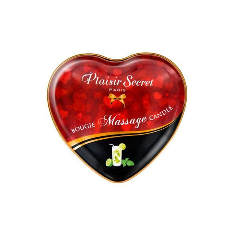 Массажная свеча-сердечко Plaisirs Secrets Mojito (35 мл)