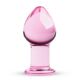 Розовая анальная пробка из стекла Gildo Pink Glass Buttplug No. 27