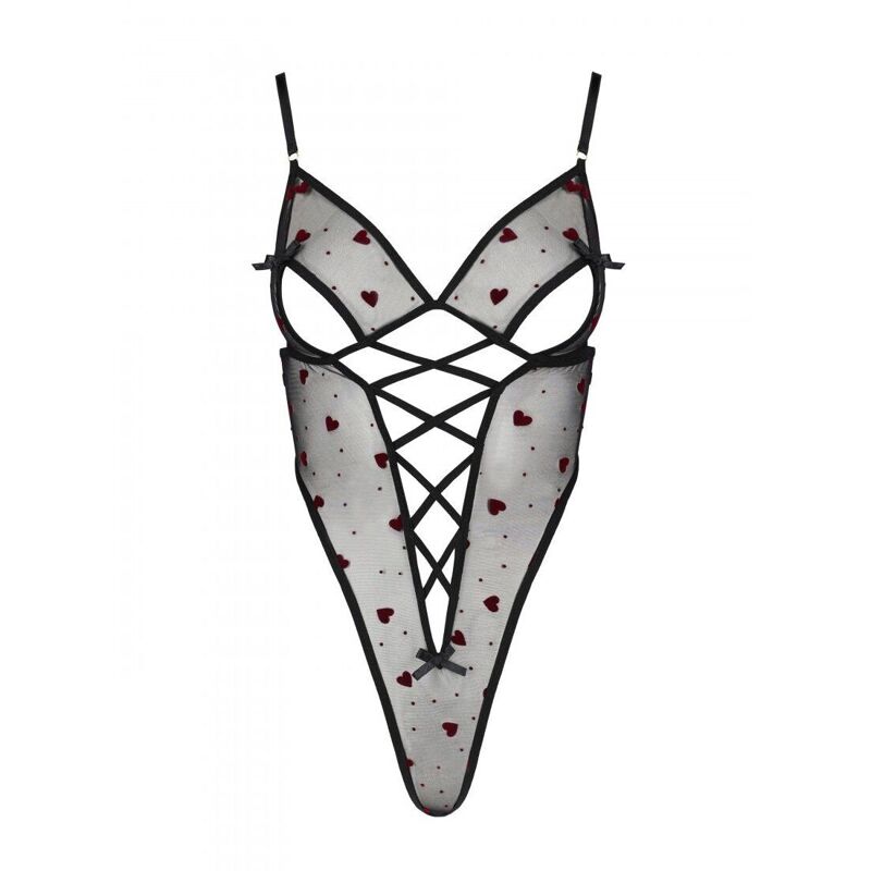 Эротическое боди с рисунком Passion LOVELIA BODY L/XL, black