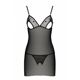 Сорочка с вырезами на груди, стринги Passion LOVELIA CHEMISE L/XL, black