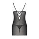 Сорочка с вырезами на груди, стринги Passion LOVELIA CHEMISE L/XL, black