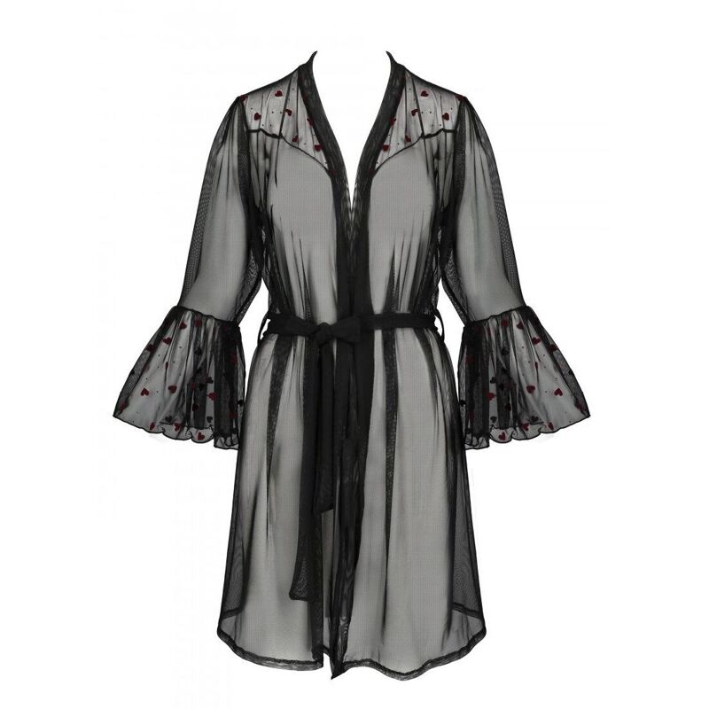 Воздушный пеньюар Passion LOVELIA PEIGNOIR L/XL, black