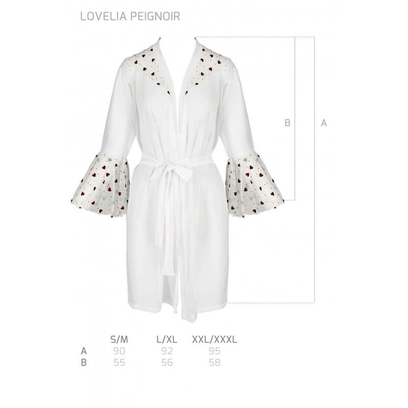 Воздушный пеньюар Passion LOVELIA PEIGNOIR XXL/XXXL, white