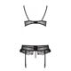Сексуальный комплект с поясом для чулок Passion LOVELIA SET S/M, black