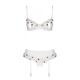 Сексуальный комплект с поясом для чулок Passion LOVELIA SET S/M, white