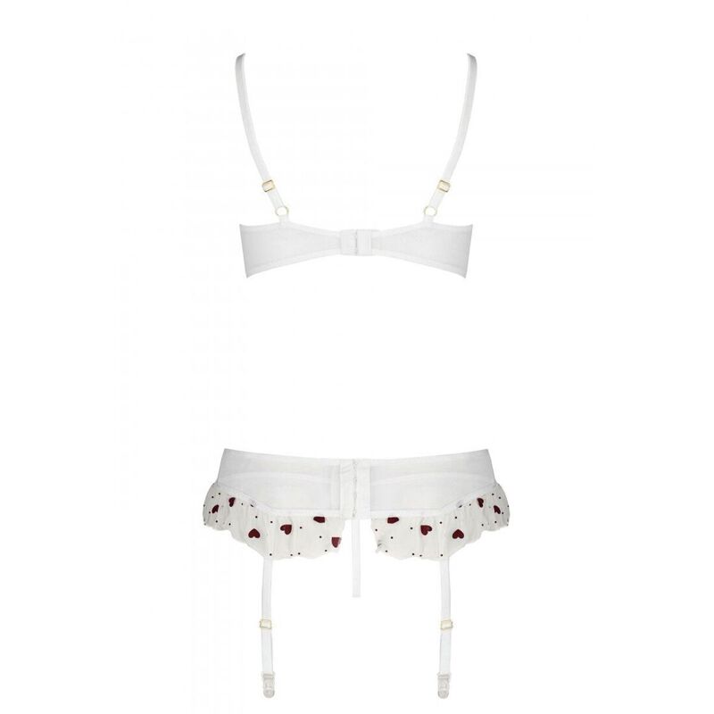 Сексуальный комплект с поясом для чулок Passion LOVELIA SET S/M, white