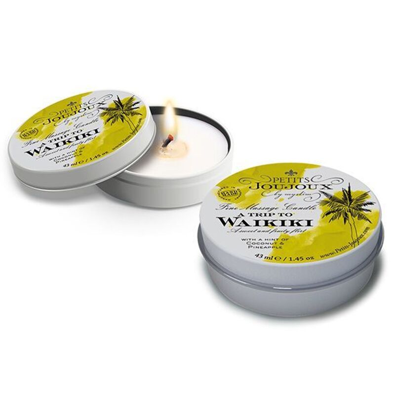 Масажна свічка Petits Joujoux - Coconut Waikiki Beach and Pineapple 43 мл