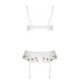 Сексуальный комплект с поясом для чулок Passion LOVELIA SET XXL/XXXL, white