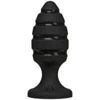 Анальный плаг со спиральным каналом Doc Johnson Platinum Premium Silicone - The Blast - Black
