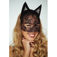 Кружевная маска "Кошка", рисунок кружева может отличаться от фото