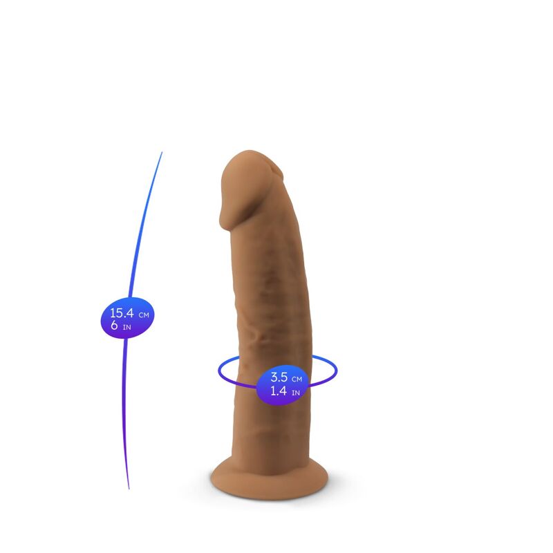 Фаллоимитатор SilexD Robby Caramel (MODEL 2 size 6in), двухслойный, силикон+Silexpan, диаметр 3,5 см
