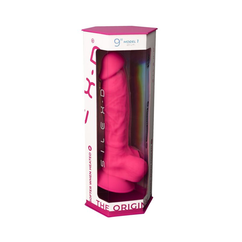 Фаллоимитатор SilexD Tomas Pink (MODEL 1 size 9in), двухслойный, силикон+Silexpan, диаметр 4,9см