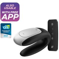 Смарт-вібратор для пар Satisfyer Double Fun (Black) з пультом ДК Смарт-вібратор для пар Satisfyer Double Fun (Black) з пультом ДК