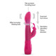 Вибратор Dorcel Furious Rabbit с вращением и  возвратно-поступательными движениями головки, вибрация