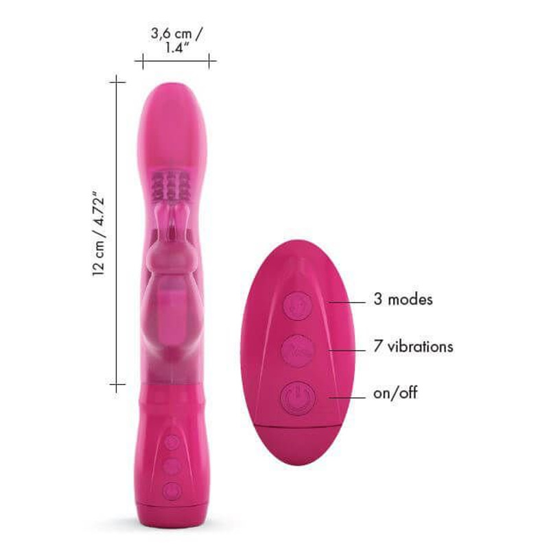 Вибратор Dorcel Furious Rabbit с вращением и  возвратно-поступательными движениями головки, вибрация