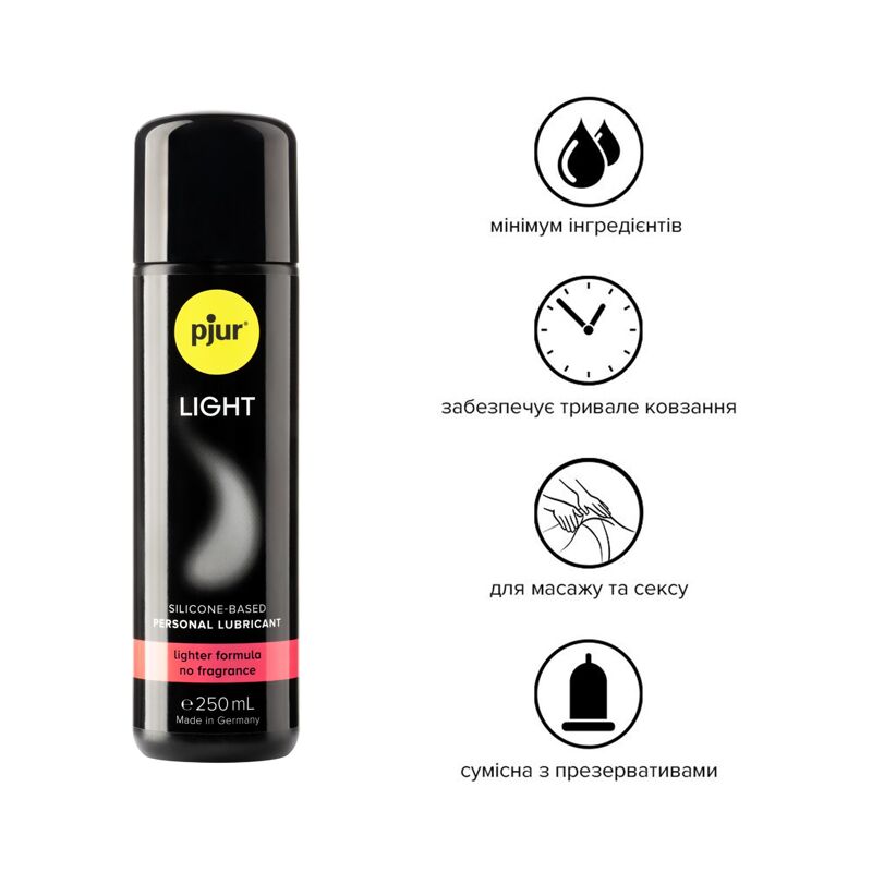 Силиконовая смазка pjur Light 250 мл самая жидкая, 2-в-1 для секса и массажа