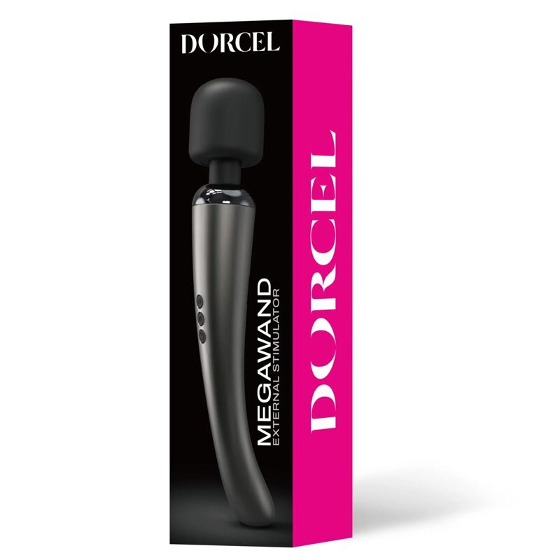 Мощный вибромассажер Dorcel Megawand Chrome Silver перезаряжаемый, 160 режимов