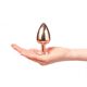 Металлическая анальная пробка с украшением в виде кристалла Dorcel - Diamond Plug Rose Gold L