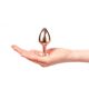 Металлическая анальная пробка с украшением в виде кристалла Dorcel - Diamond Plug Rose Gold M