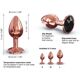 Металлическая анальная пробка с украшением в виде кристалла Dorcel - Diamond Plug Rose Gold S
