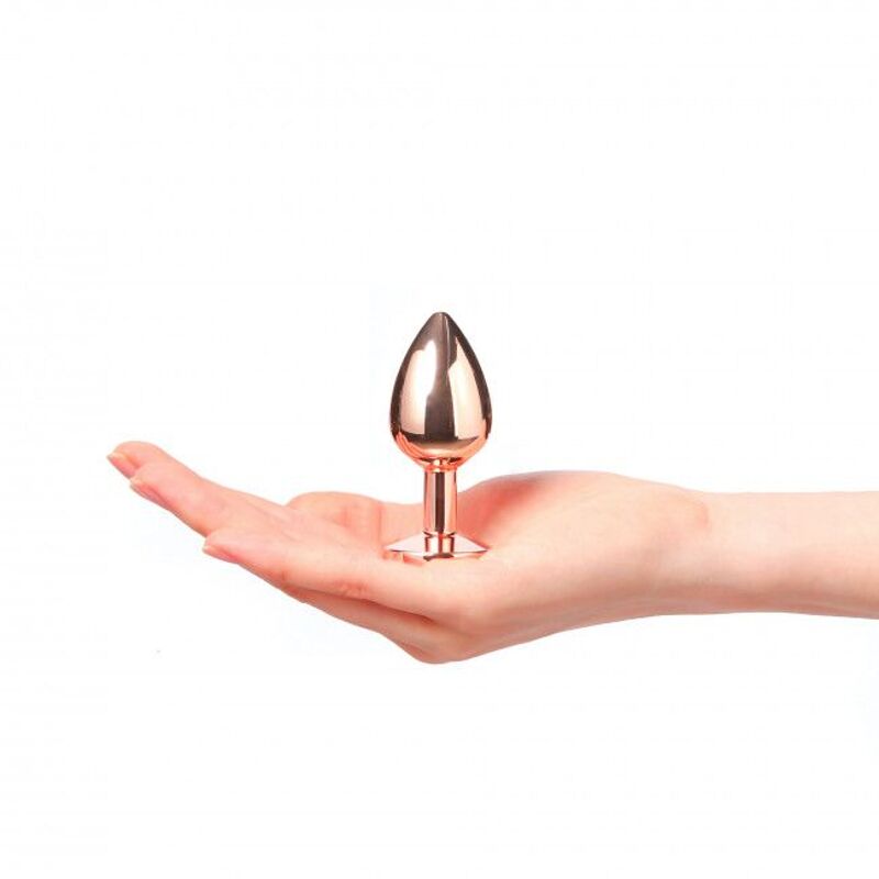 Металлическая анальная пробка с украшением в виде кристалла Dorcel - Diamond Plug Rose Gold S