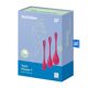 Набор йони бусин Satisfyer Yoni Power 1 Red, диаметр 2-2,5-3см, вес 22-46-74гр
