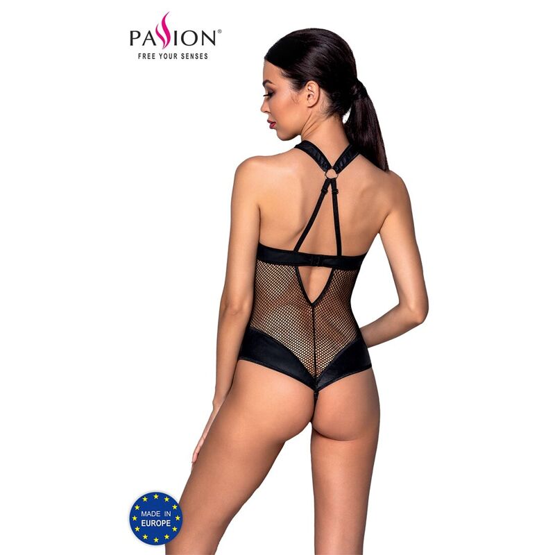 Сетчатый боди с халтером Passion Amanda Body S/M, black