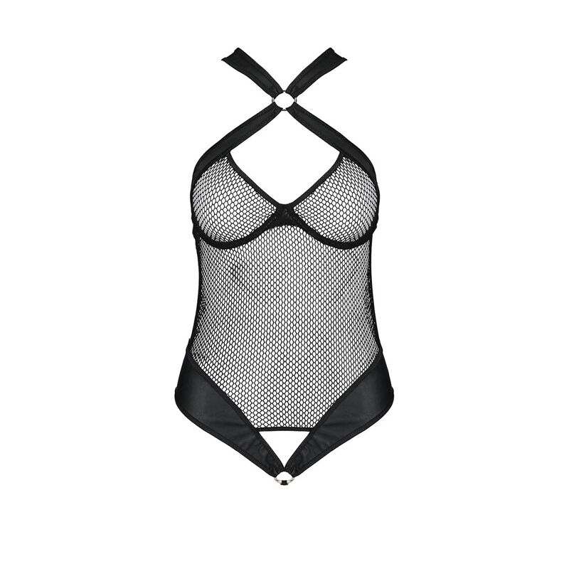 Сетчатый боди с халтером Passion Amanda Body XXL/XXXL, black