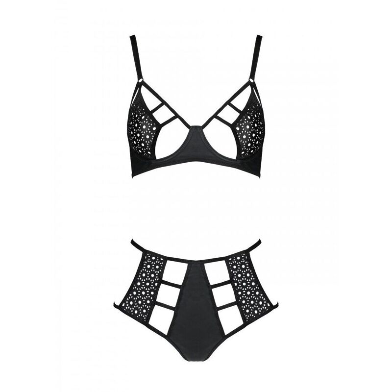 Распродажа!!! Комплект из эко-кожи Passion Tamaris Set black L/XL, бюстгальтер и трусики