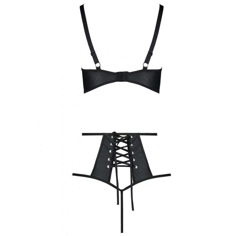 Распродажа!!! Комплект из эко-кожи Passion Tamaris Set black L/XL, бюстгальтер и трусики