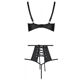 Распродажа!!! Комплект из эко-кожи Passion Tamaris Set black S/M, бюстгальтер и трусики