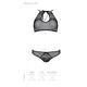 Комплект: бра, трусики с ажурным декором и открытым шагом Passion URSULA SET S/M, black