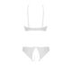 Комплект из бра, трусиков с ажурным декором и открытым шагом Passion URSULA SET XXL/XXXL, white